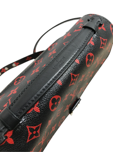 AUTHENTIC  Louis Vuitton Pochette Metis Infrarouge Monogram PREOWNED (WBA1356)