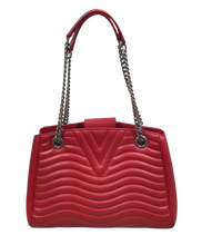 Load image into Gallery viewer, AUTHENTIC Louis Vuitton New Wave Red Calfskin Chain Tote PREOWNED (WBA1349)