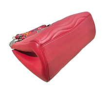 Load image into Gallery viewer, AUTHENTIC Louis Vuitton New Wave Red Calfskin Chain Tote PREOWNED (WBA1349)