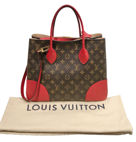 AUTHENTIC Louis Vuitton Flandrin Monogram Red PREOWNED (WBA1385)