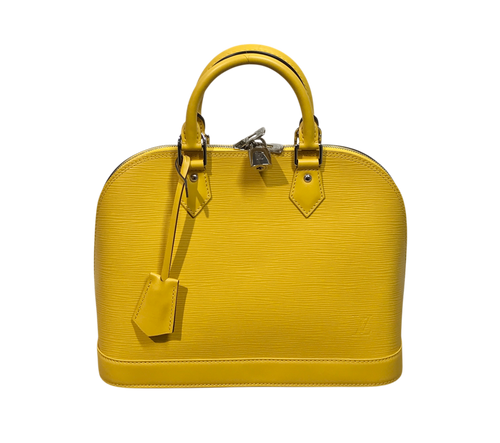 AUTHENTIC Louis Vuitton Alma Yellow Epi PM PREOWNED (WBA1332)