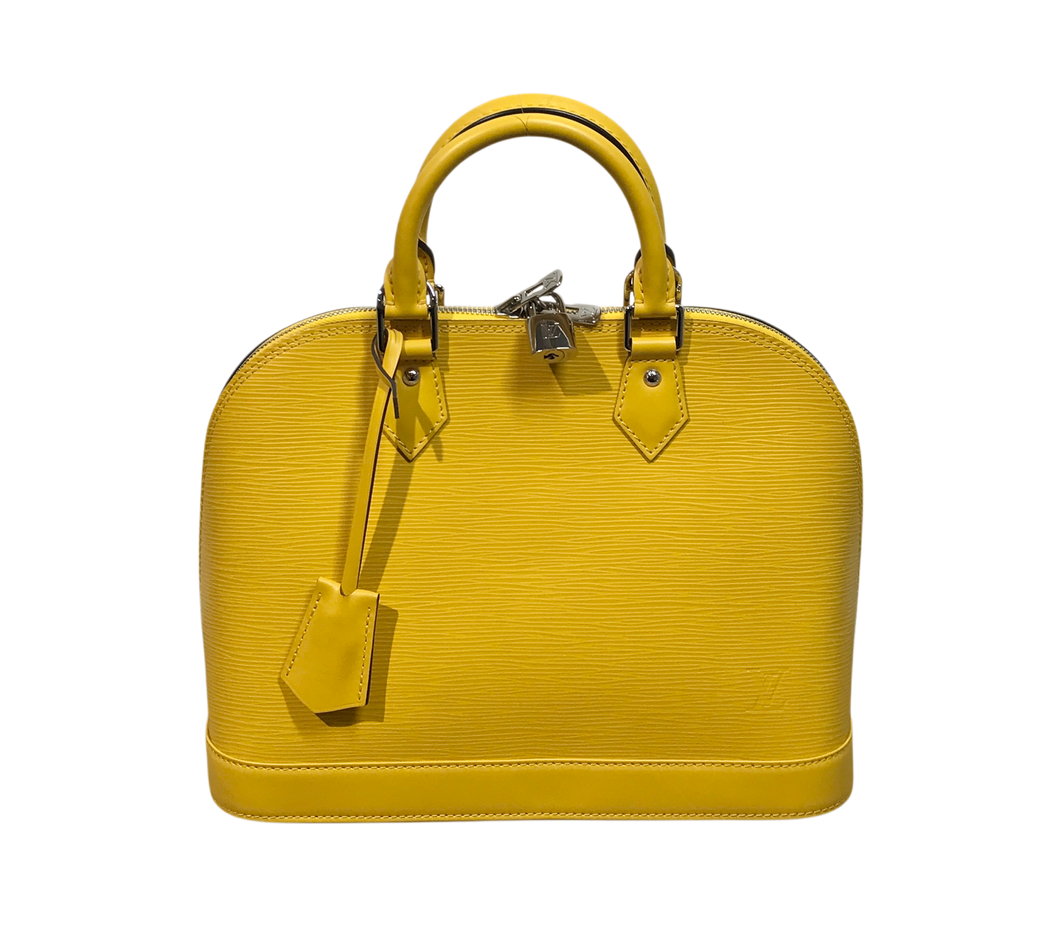 AUTHENTIC Louis Vuitton Alma Yellow Epi PM PREOWNED (WBA1332)