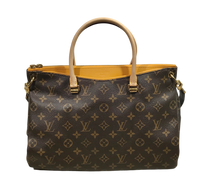 Load image into Gallery viewer, AUTHENTIC Louis Vuitton Pallas Monogram Safran PREOWNED (WBA1357)