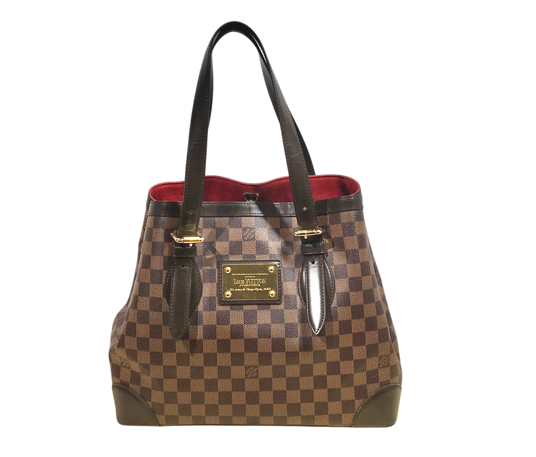 AUTHENTIC Louis Vuitton Hampstead MM Damier Ebene PREOWNED (WBA1407)