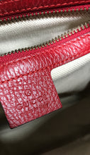 Load image into Gallery viewer, AUTHENTIC Gucci Red Pebbled Leather Retro Print Messenger Bag PREOWNED (WBA1427)