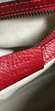 Load image into Gallery viewer, AUTHENTIC Gucci Red Pebbled Leather Retro Print Messenger Bag PREOWNED (WBA1427)