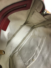 Load image into Gallery viewer, AUTHENTIC Gucci Red Pebbled Leather Retro Print Messenger Bag PREOWNED (WBA1427)