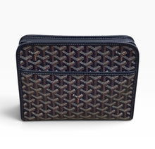 Load image into Gallery viewer, AUTHENTIC Goyard Goyardine Jouvence Toiletry Pouch MM Blue PREOWNED (WBA1346)