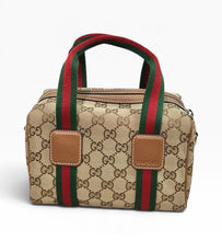Load image into Gallery viewer, AUTHENTIC Gucci Web Mini GG Top Handle Bag NEW (WBA1554)