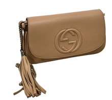 Load image into Gallery viewer, AUTHENTIC Gucci Soho Beige Flap Crossbody Medium NEW (WBA1218)