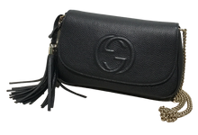 Load image into Gallery viewer, AUTHENTIC Gucci Soho Black Flap Crossbody Medium NEW (WBA1219)