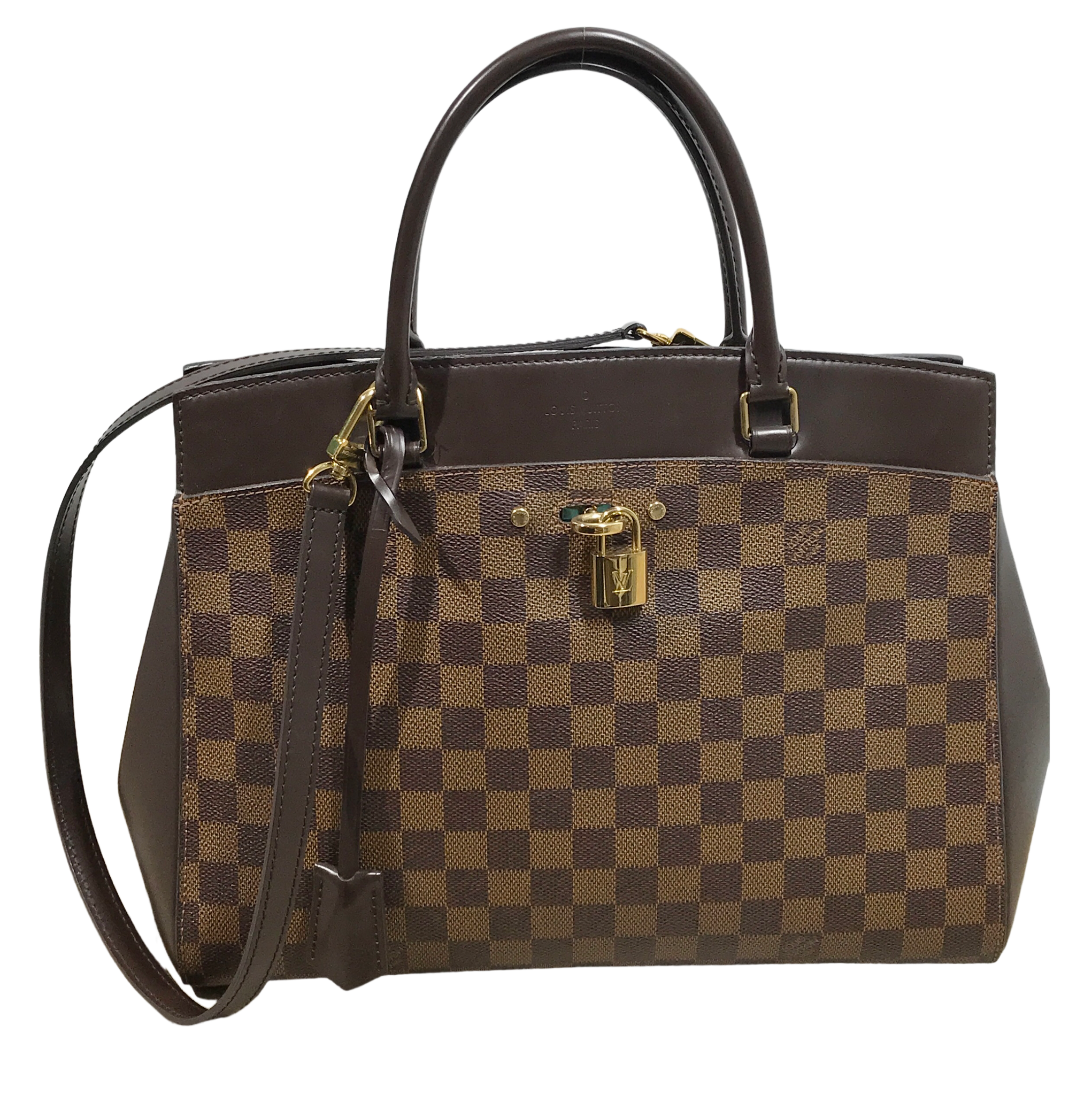 AUTHENTIC Louis Vuitton Rivoli MM Damier Ebene PREOWNED (WBA1159 AUTHENTIC Louis Vuitton Rivoli MM Damier Ebene PREOWNED (WBA1159