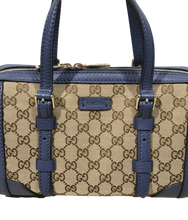 Load image into Gallery viewer, AUTHENTIC Gucci Blue Small Belted Boston PREOWNED (WBA1221)