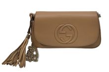 Load image into Gallery viewer, AUTHENTIC Gucci Soho Beige Flap Crossbody Medium NEW (WBA1218)