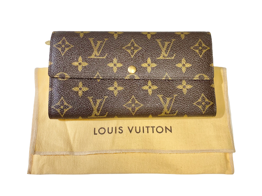 Authentic Louis Vuitton Monogram Portefeuille Sarah Wallet – Relics to  Rhinestones