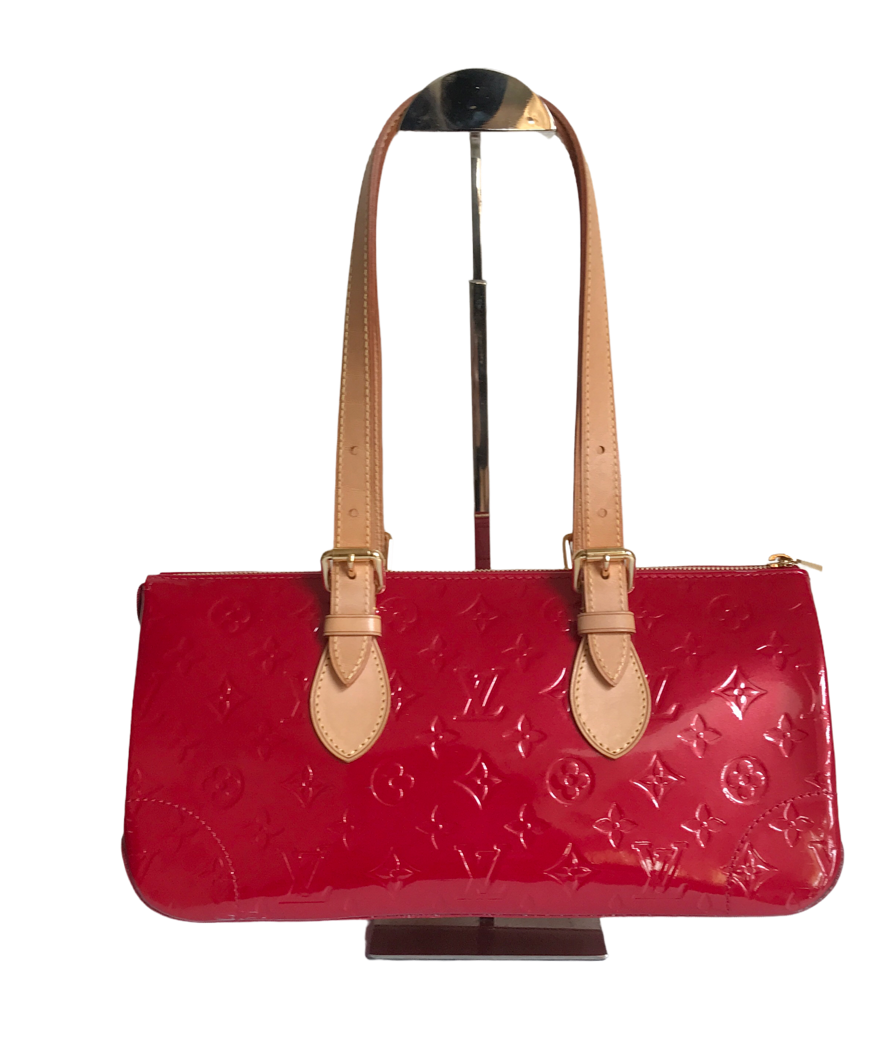 AUTHENTIC Louis Vuitton Rosewood Red Vernis Preowned WBA1005