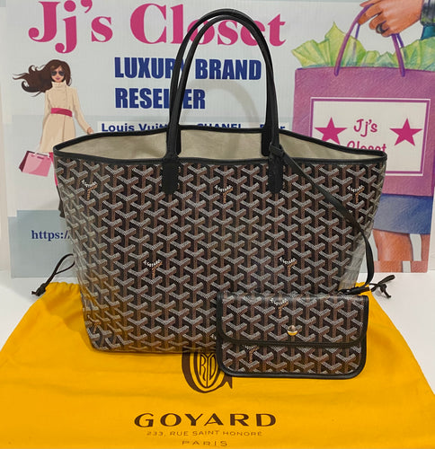 AUTHENTIC Goyard St. Louis PM Black PREOWNED (WBA324)