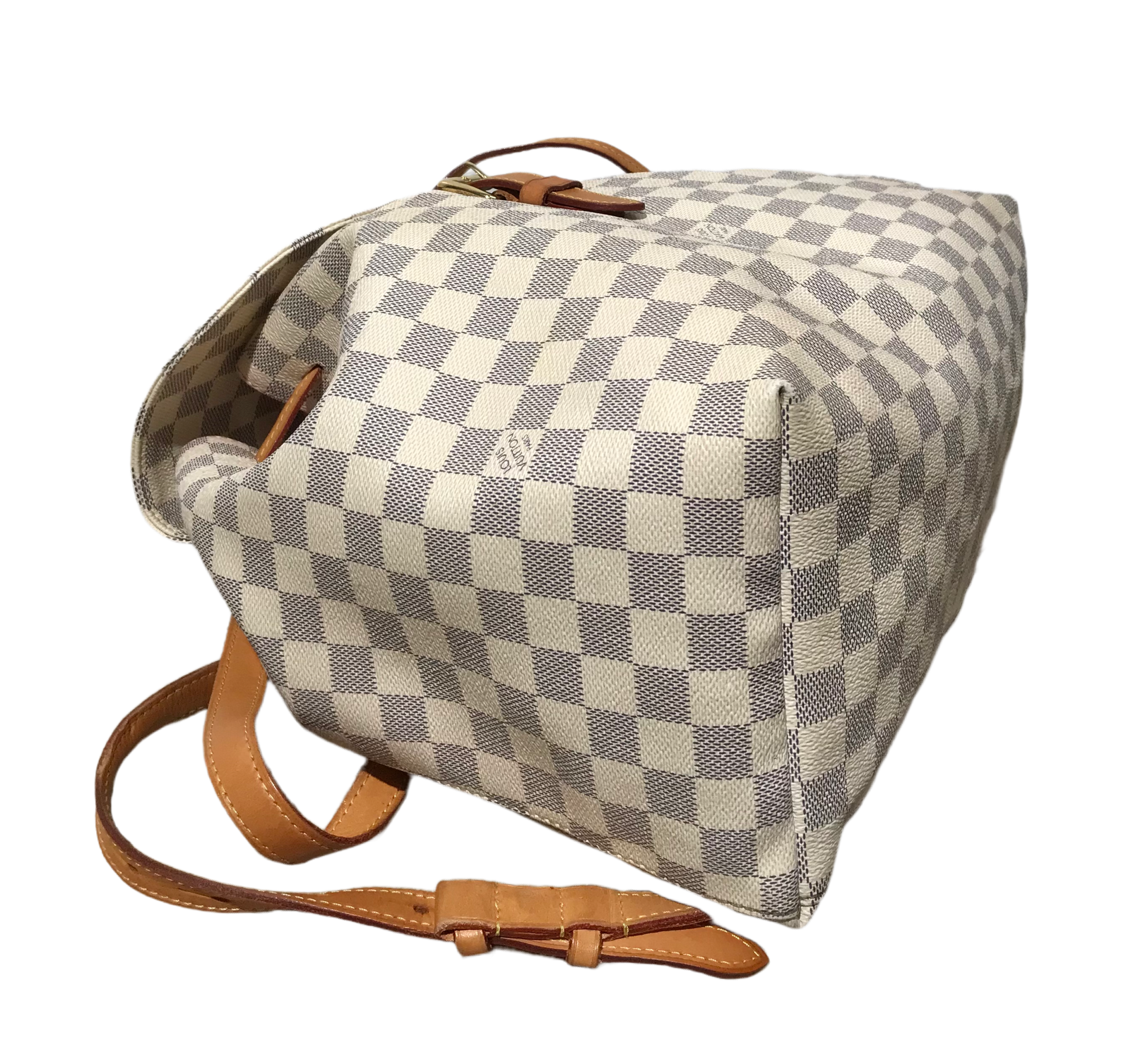 Sperone Backpack Damier Azur – Keeks Designer Handbags