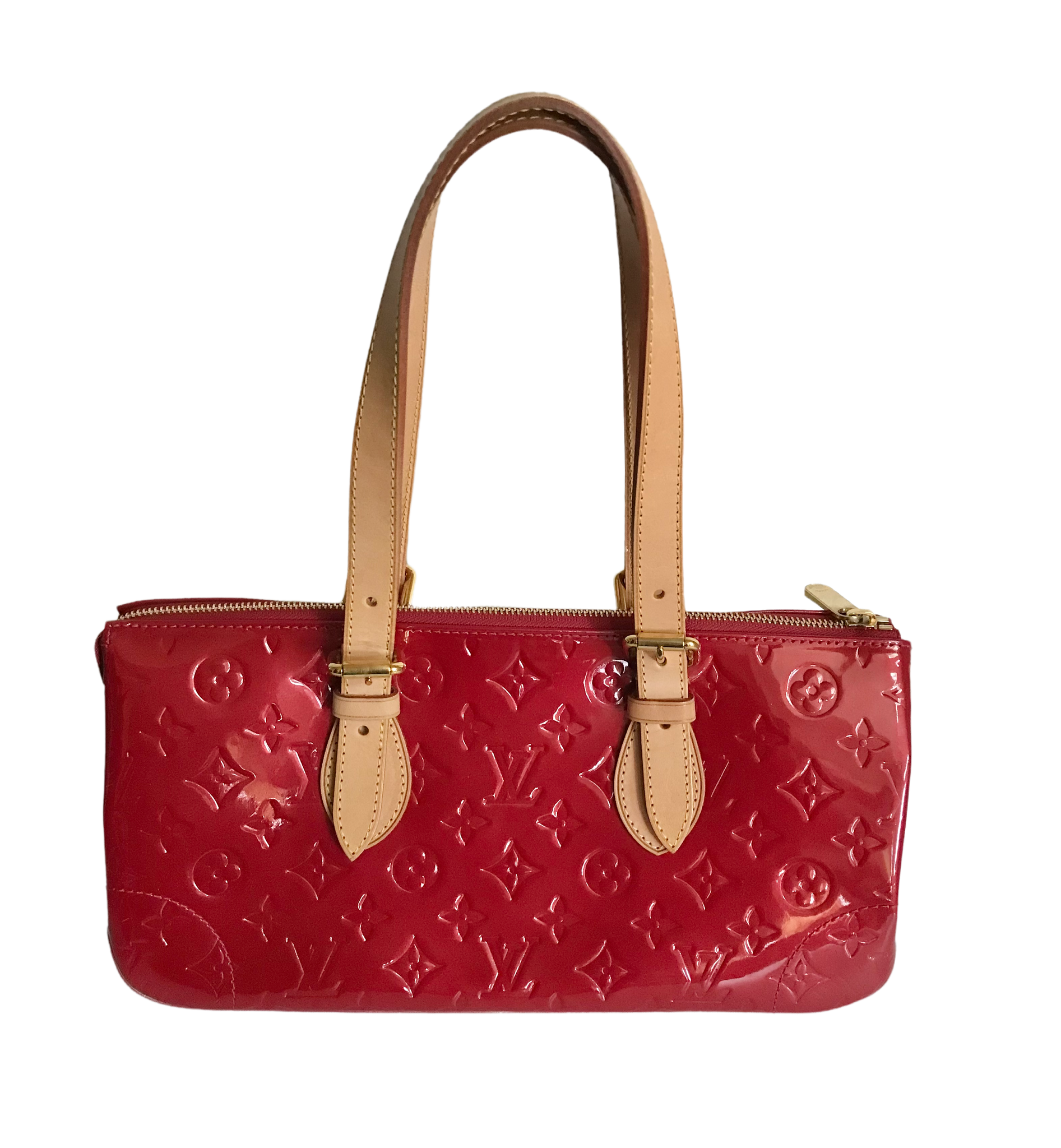 AUTHENTIC Louis Vuitton Rosewood Red Vernis Preowned (WBA639