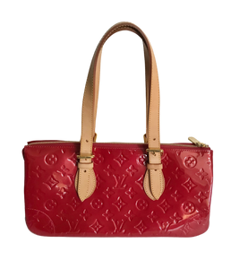 AUTHENTIC Louis Vuitton Rosewood Red Vernis Preowned (WBA639)