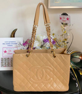 AUTHENTIC Chanel GST Beige Caviar PREOWNED