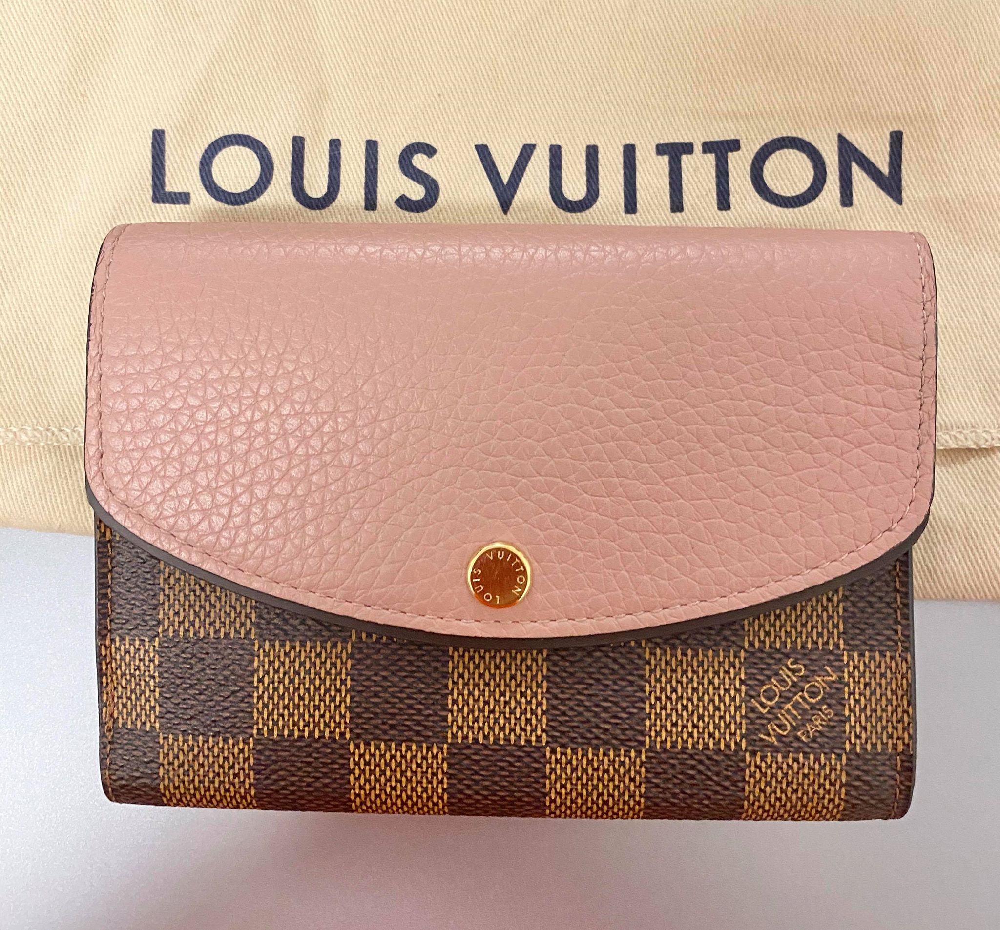 Pre-owned Louis Vuitton Damier Ebene Normandy Compact Wallet
