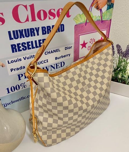 AUTHENTIC Louis Vuitton Delightful Damier Azur MM PREOWNED (WBA155)