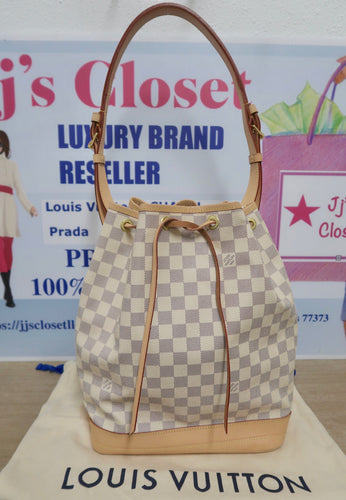 AUTHENTIC Louis Vuitton Noe Damier Azur Preowned (WBA209)