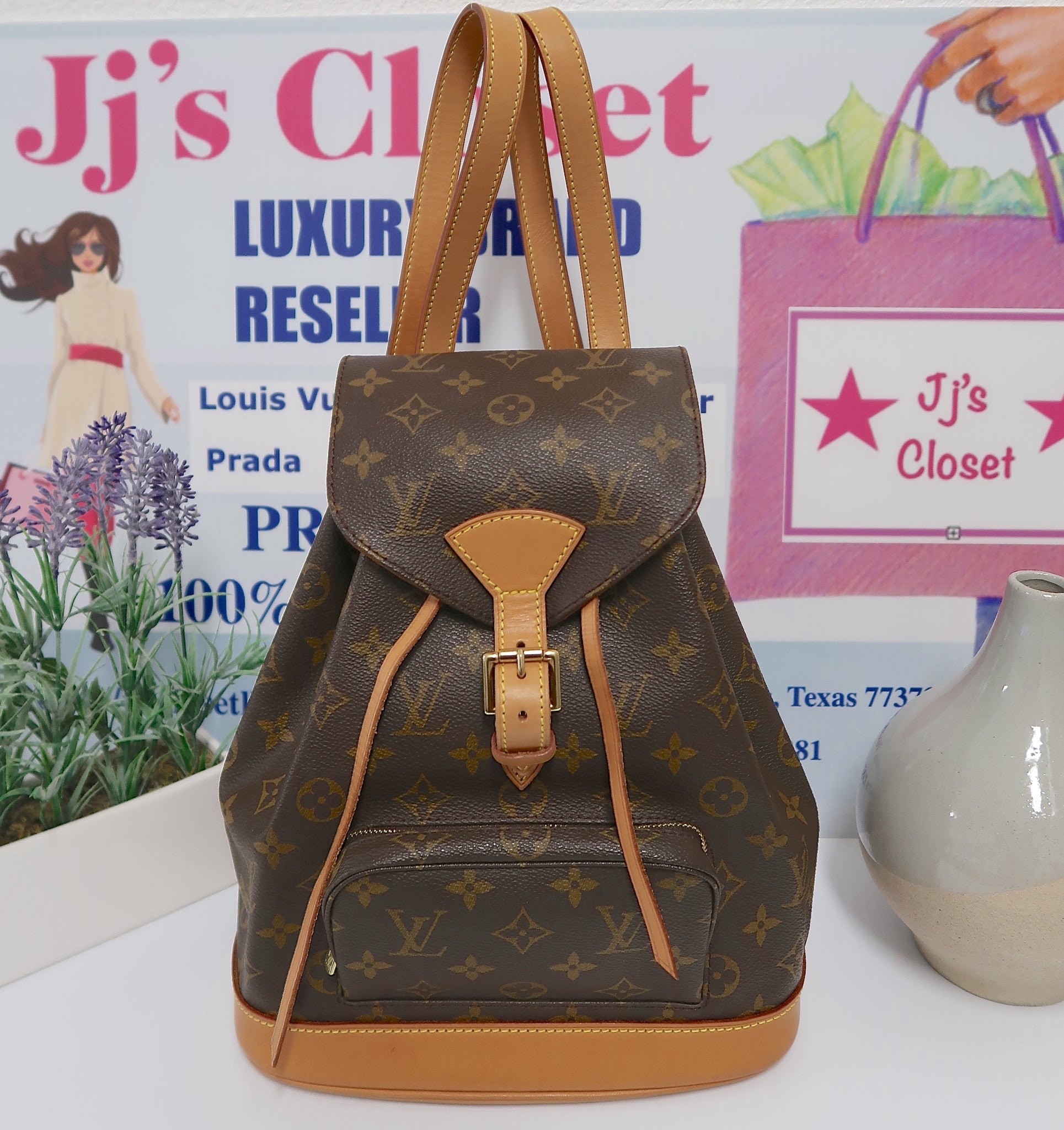 AUTHENTIC Louis Vuitton Montsouris Monogram MM Backpack PREOWNED (WBA1 – Jj's Closet, LLC