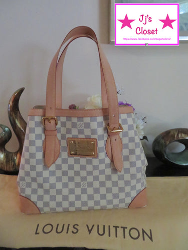 AUTHENTIC Louis Vuitton Hampstead Damier Azur MM Preowned