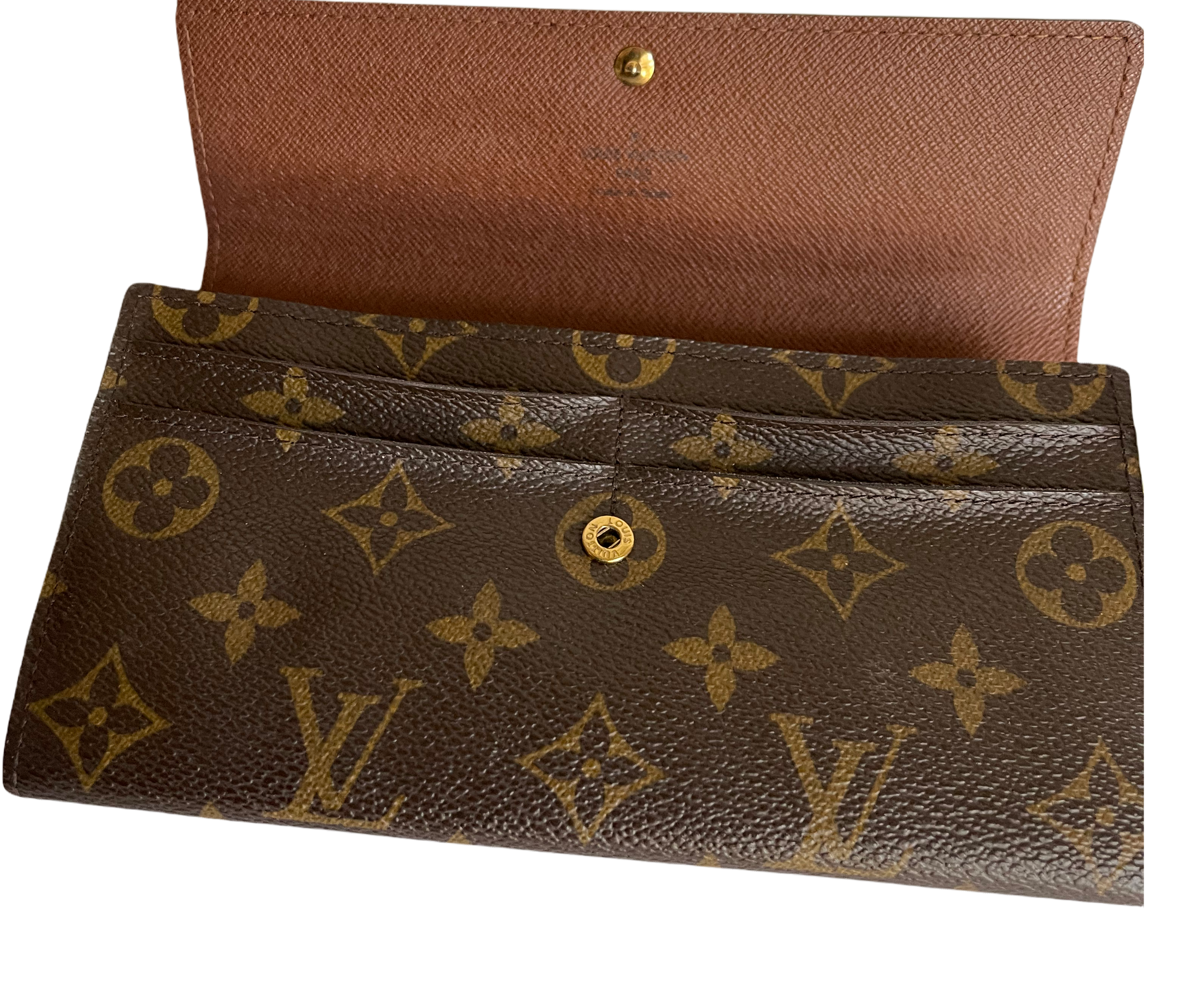 Louis Vuitton Brown Monogram Small Wallet Cloth ref.407932 - Joli