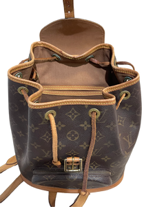 AUTHENTIC Louis Vuitton Montsouris Monogram MM Backpack PREOWNED (WBA594)