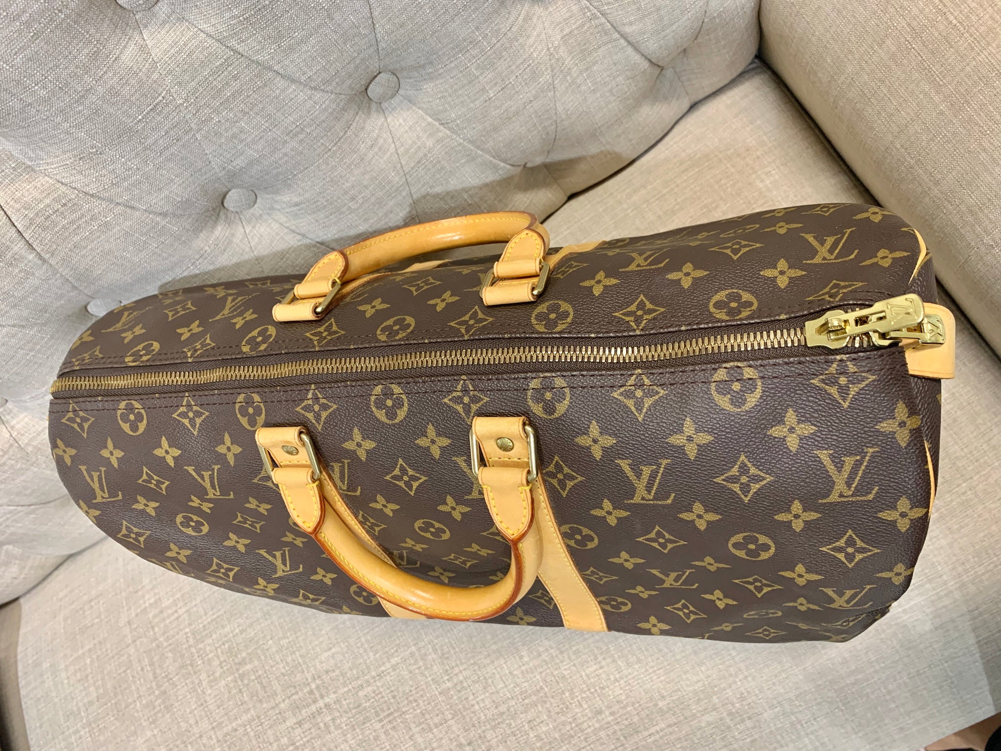 AUTHENTICATED LOUIS VUITTON MONOGRAM KEEPALL 55