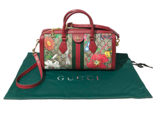 Load image into Gallery viewer, AUTHENTIC Gucci GG Supreme Monogram Flora Web Medium Ophidia Boston Red PREOWNED (WBA845)