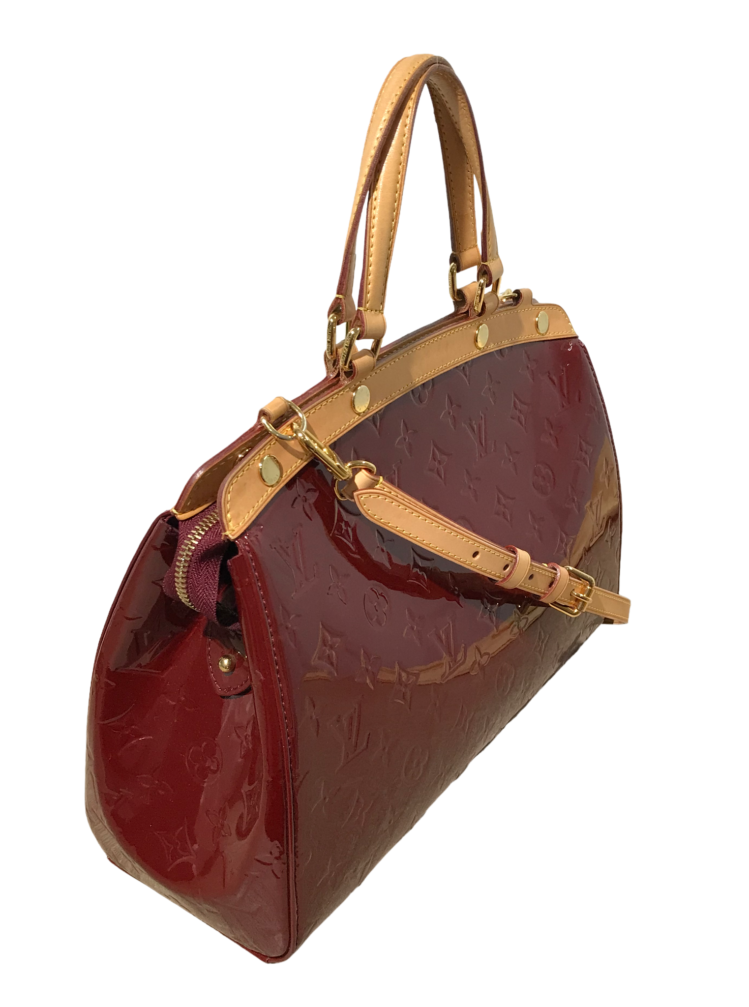 AUTHENTIC Louis Vuitton Brea MM Vernis Griotte PREOWNED WBA893
