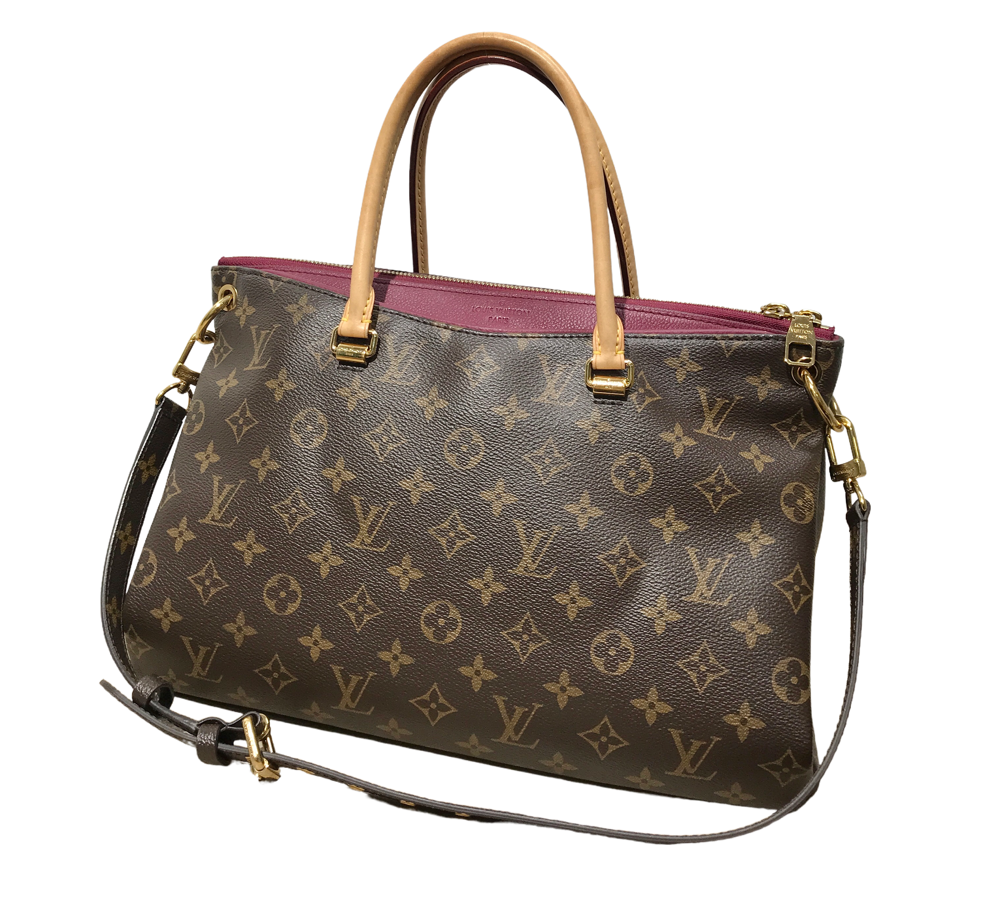 Louis Vuitton, Bags, Louis Vuitton Aurore Monogram Canvas And Leather  Pallas Chain Bag