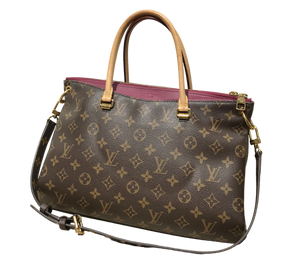 Louis Vuitton - Authenticated Pallas Handbag - Cloth Brown for Women, Good Condition
