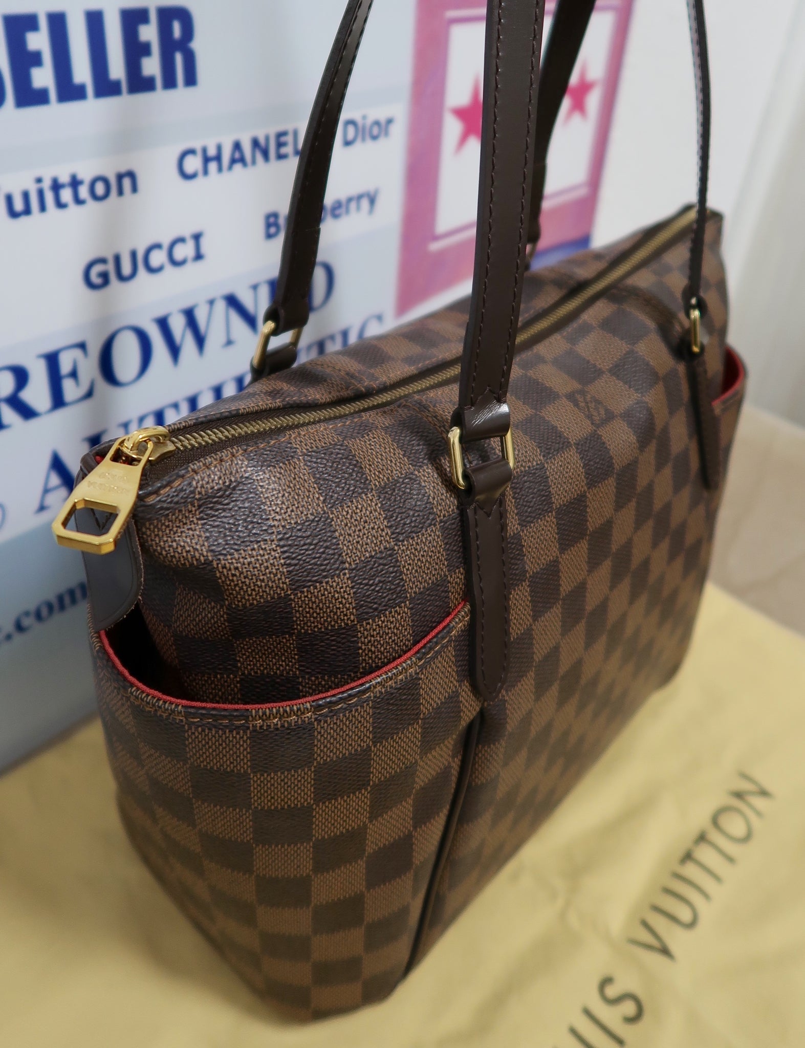 Pre-Owned Louis Vuitton Totally PM Damier EbeneTote 