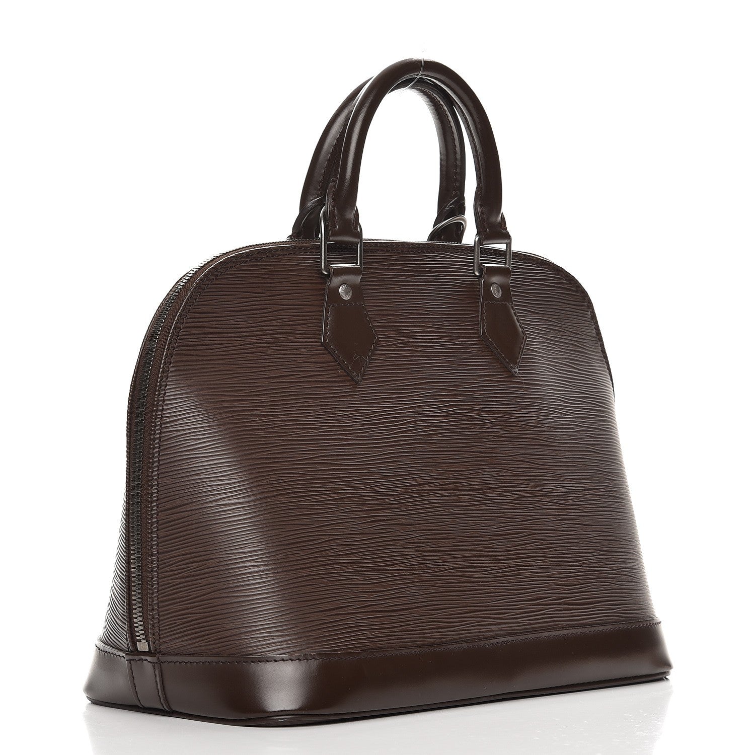 Authentic Louis Vuitton Black EPI Leather Alma PM Hand Bag