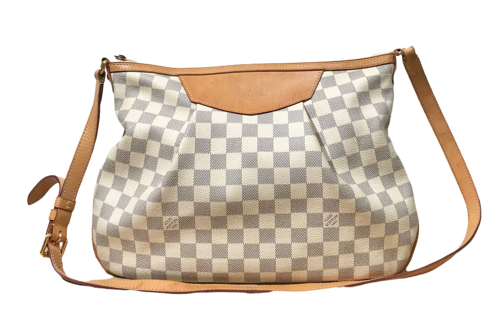 LOUIS VUITTON Pre Owned Damier Azur Siracusa GM Shoulder Handbag