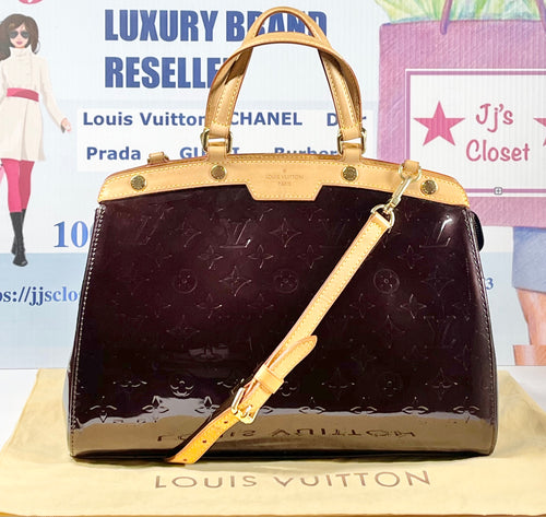 AUTHENTIC Louis Vuitton Brea Vernis Amarante MM PREOWNED (WBA329)