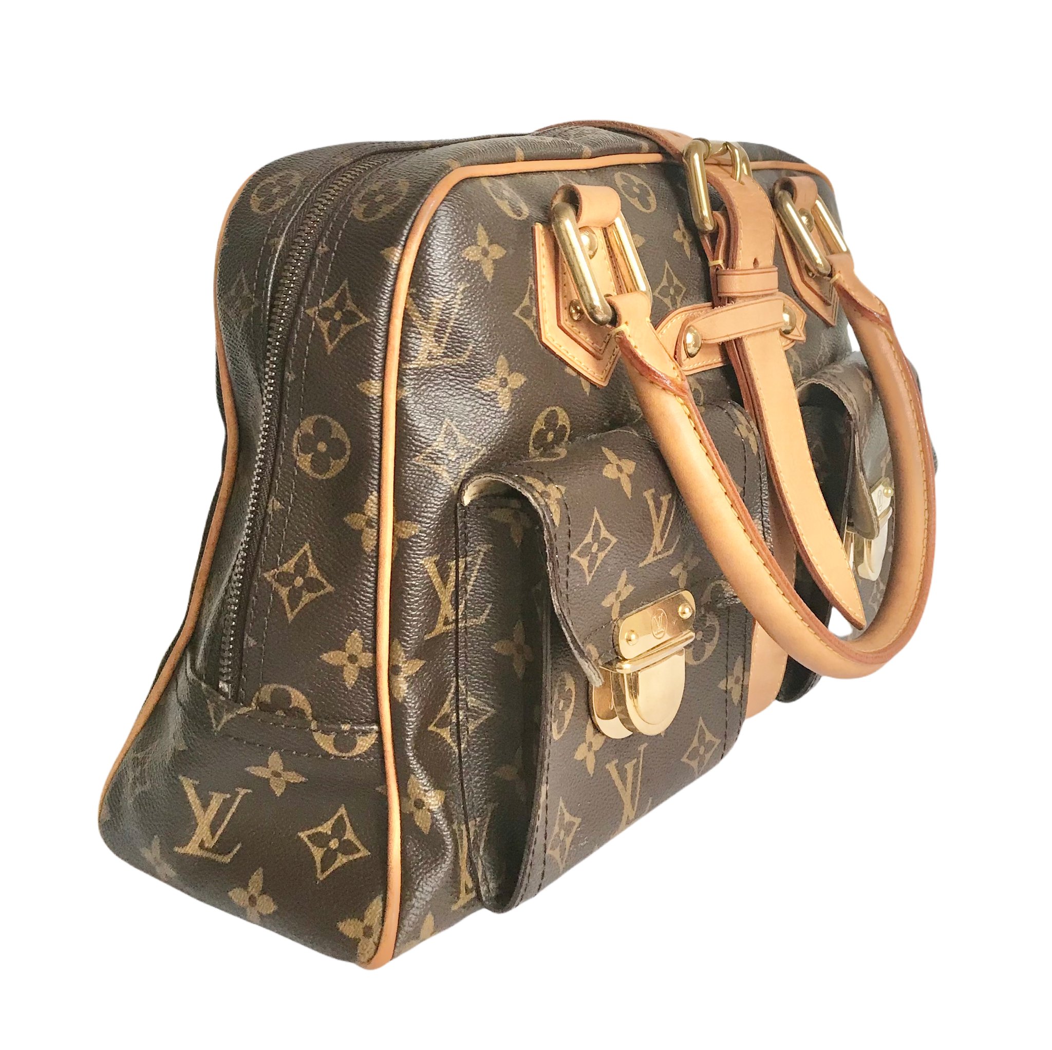 AUTHENTIC Louis Vuitton Manhattan GM Monogram MM PREOWNED (WBA704 AUTHENTIC Louis Vuitton Manhattan GM Monogram MM PREOWNED (WBA704