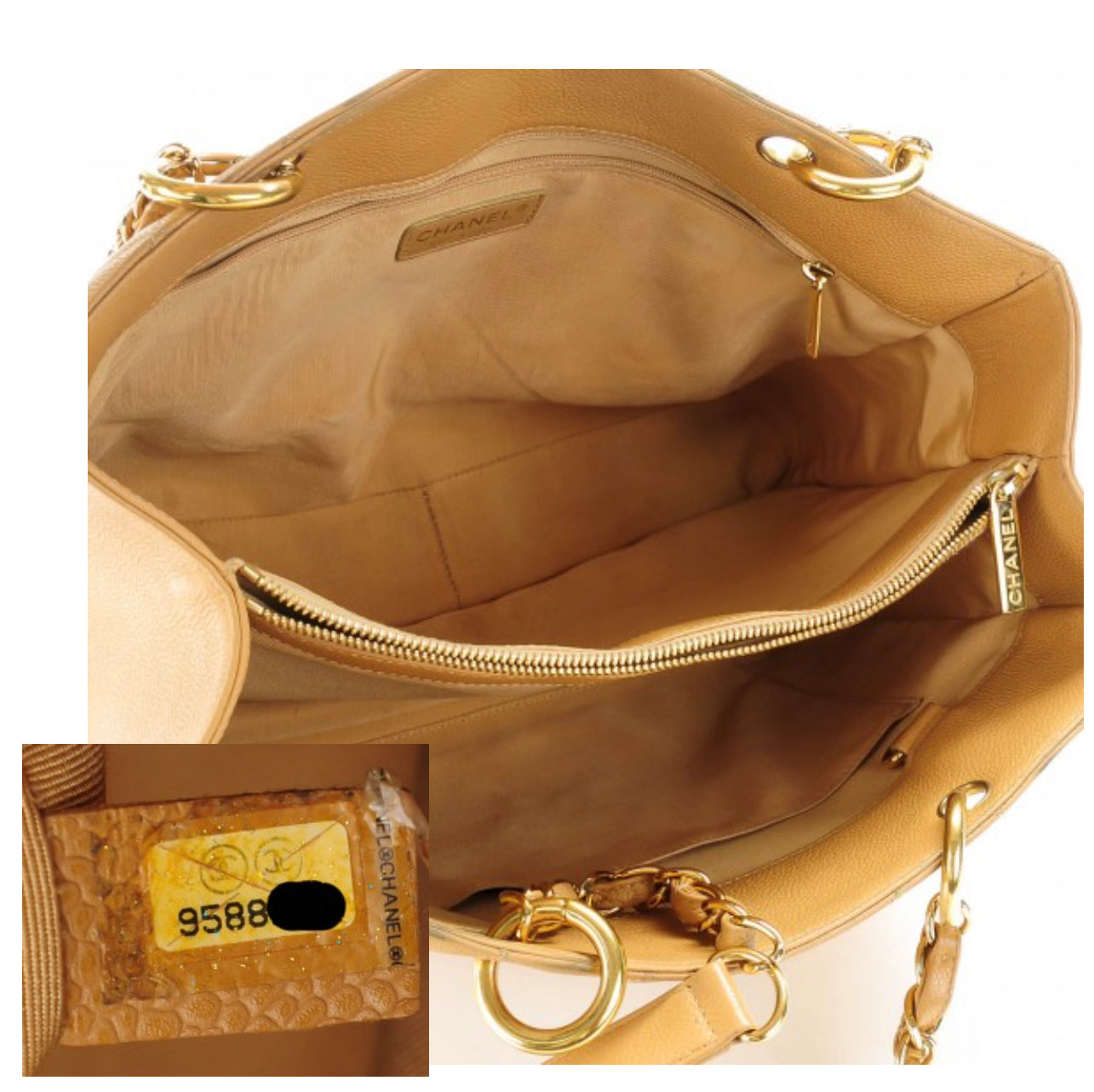 Lot - CHANEL Caviar Leather Grand Shopper Tote (GST) Bag