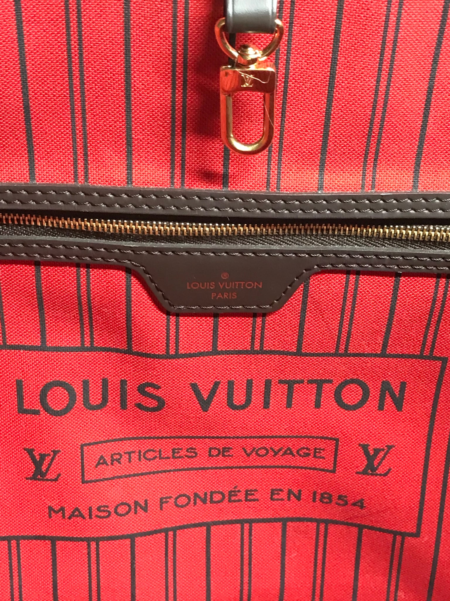 AUTHENTIC Louis Vuitton Neverfull GM Damier Ebene PREOWNED (WBA978) – Jj's  Closet, LLC