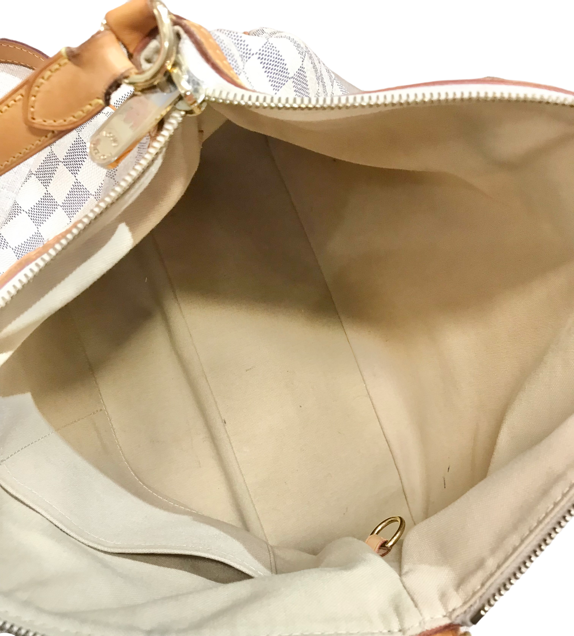 Louis Vuitton - Authenticated Siracusa Handbag - Leather White Plain for Women, Good Condition