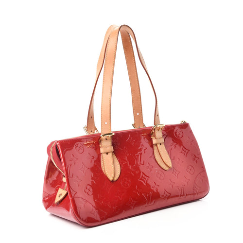 AUTHENTIC Louis Vuitton Rosewood Red Vernis Preowned (WBA504)