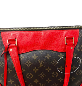 Louis Vuitton Red Leather and Monogram Canvas Retiro NM Bag Louis Vuitton