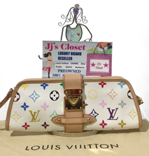 Load image into Gallery viewer, AUTHENTIC Louis Vuitton Shirley Clutch White Multicolor PREOWNED (WBA900)