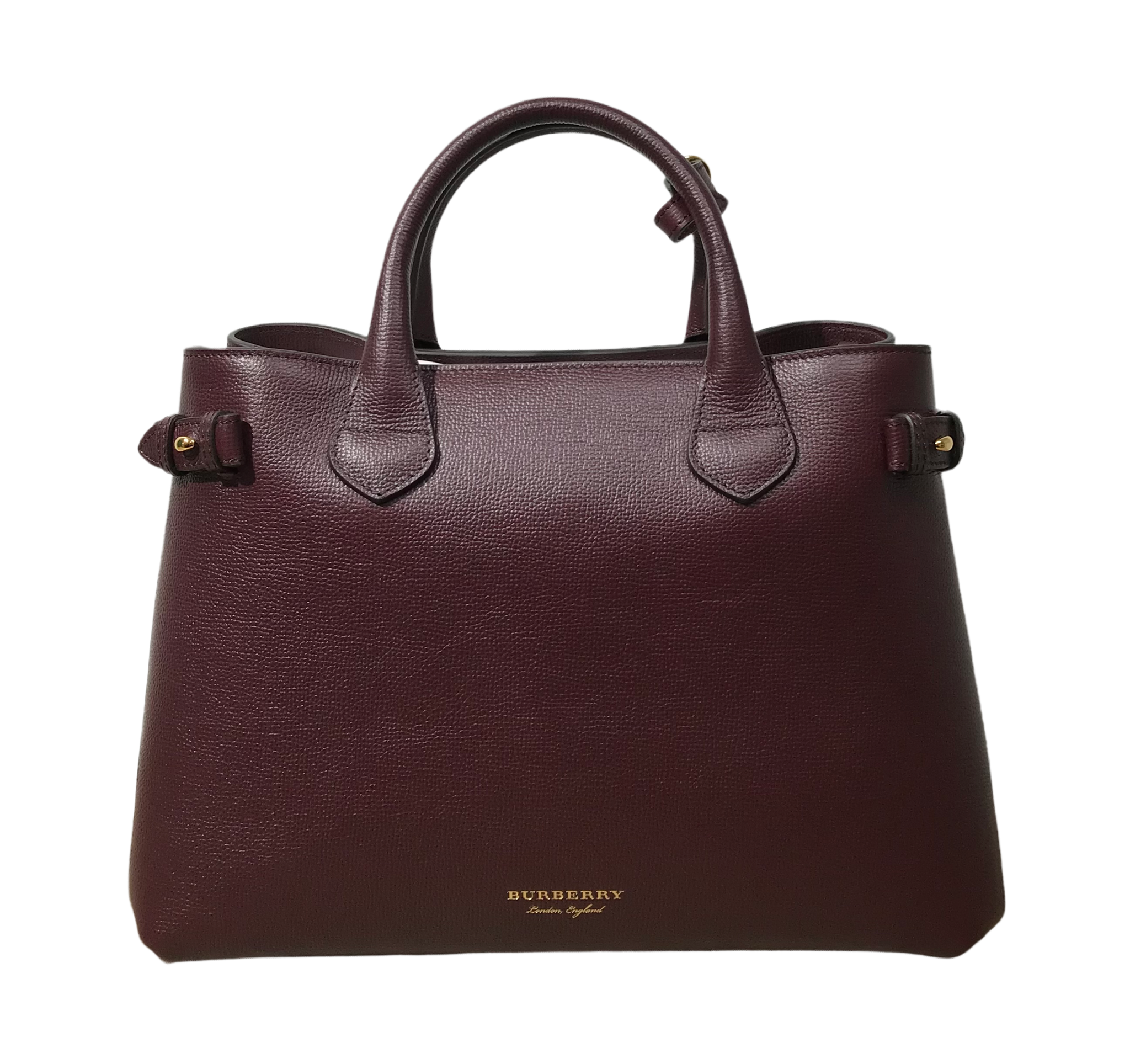 AUTHENTIC Burberry Banner Medium Bag Mahogany Red NEW WBA830