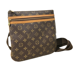 Authenticated Used Louis Vuitton Monogram Pochette Bosphore Shoulder Bag  M40044 Brown PVC Leather Ladies LOUIS VUITTON 
